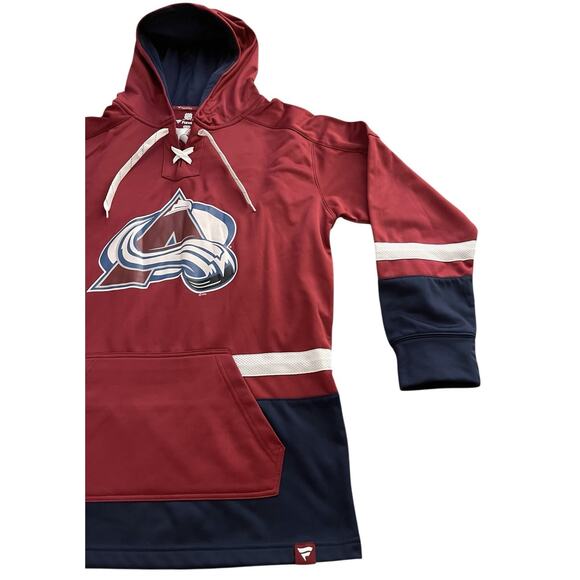 Colorado Avalanche Hoodie Men’s L Burgundy NHL Hockey Pullover Sweatshirt NWOT - Picture 4 of 11